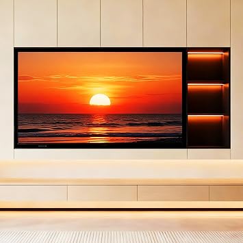 TV Stand for Living Room, Stainless Steel TV Niche Cabinet with LED Lights, Television Stands & Entertainment Centers, Mid Century Modern TV Console, Black115in
