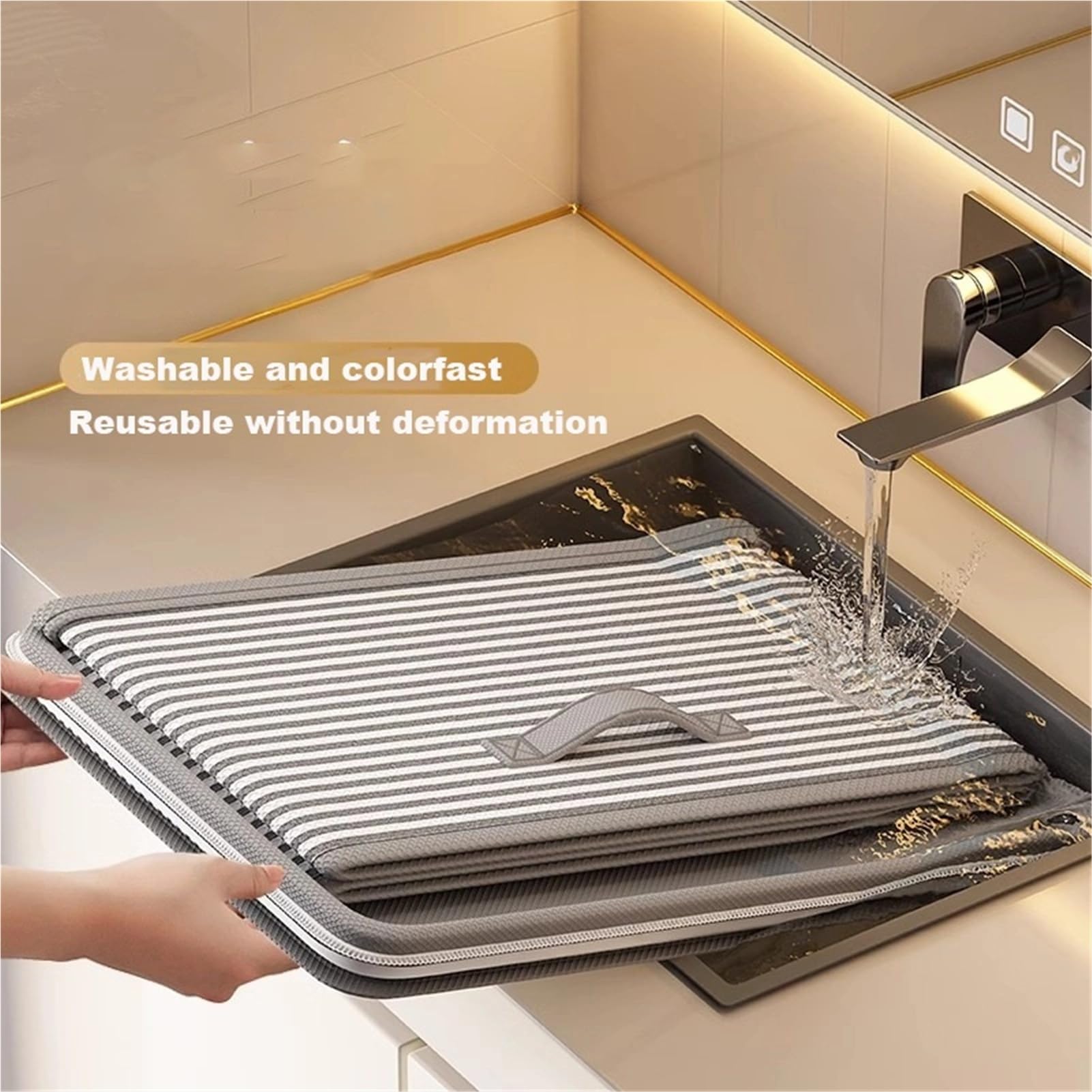 Organizzatore Di Armadio Pieghevole Cesto Di Stoccaggio con Coperchio, Maniglia e Cerniera/Gray/58 * 40 * 35 cm