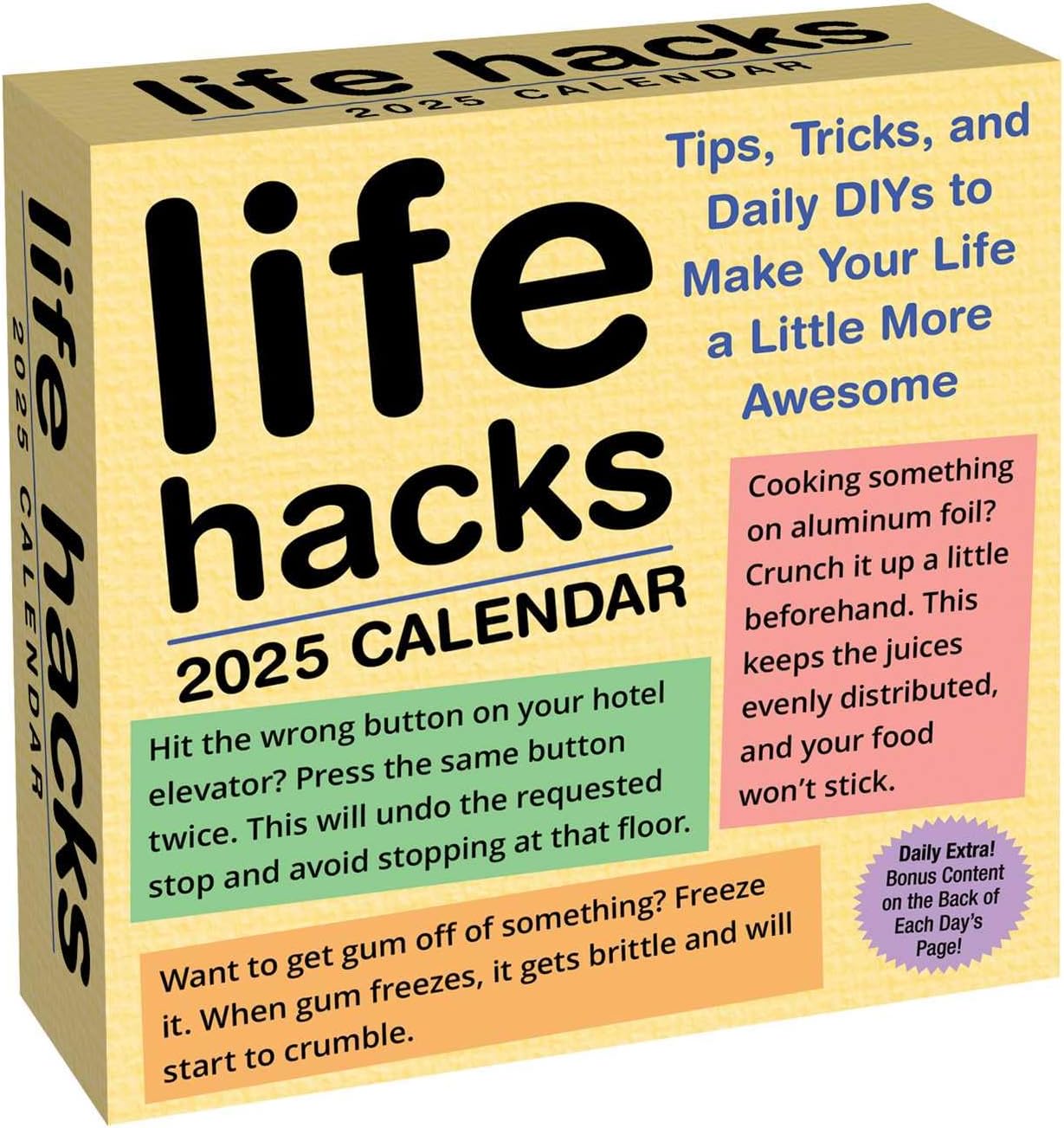 Life Hacks 2025 Day-to-Day Calendar