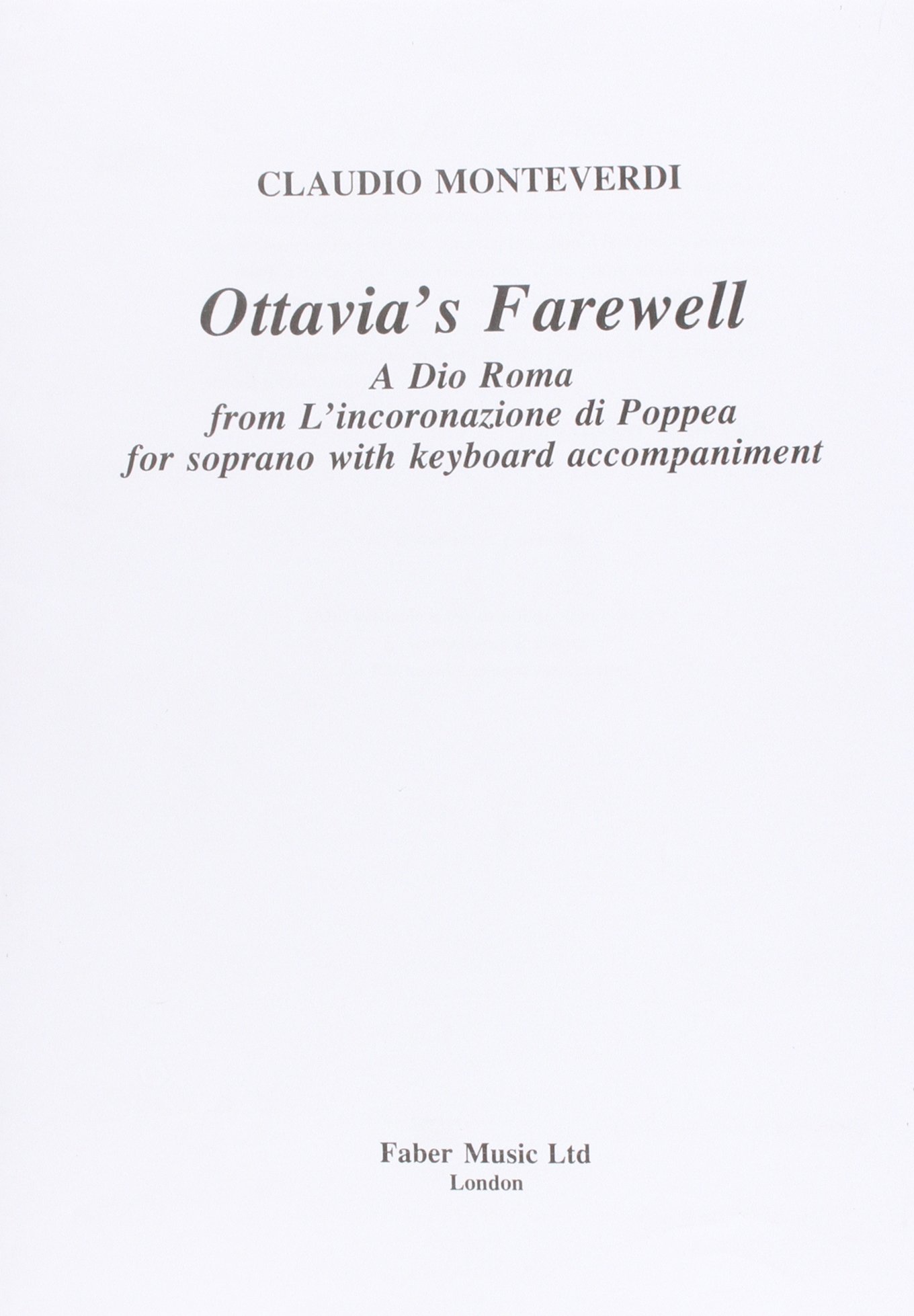 Ottavia's Farewell (from Poppea)