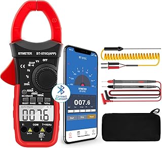 Sponsored Ad - BTMETER AC DC Clamp Mutlimeter Amp Meter with Temp Testing, Auto-ranging Measures Current, Voltage, Resista...