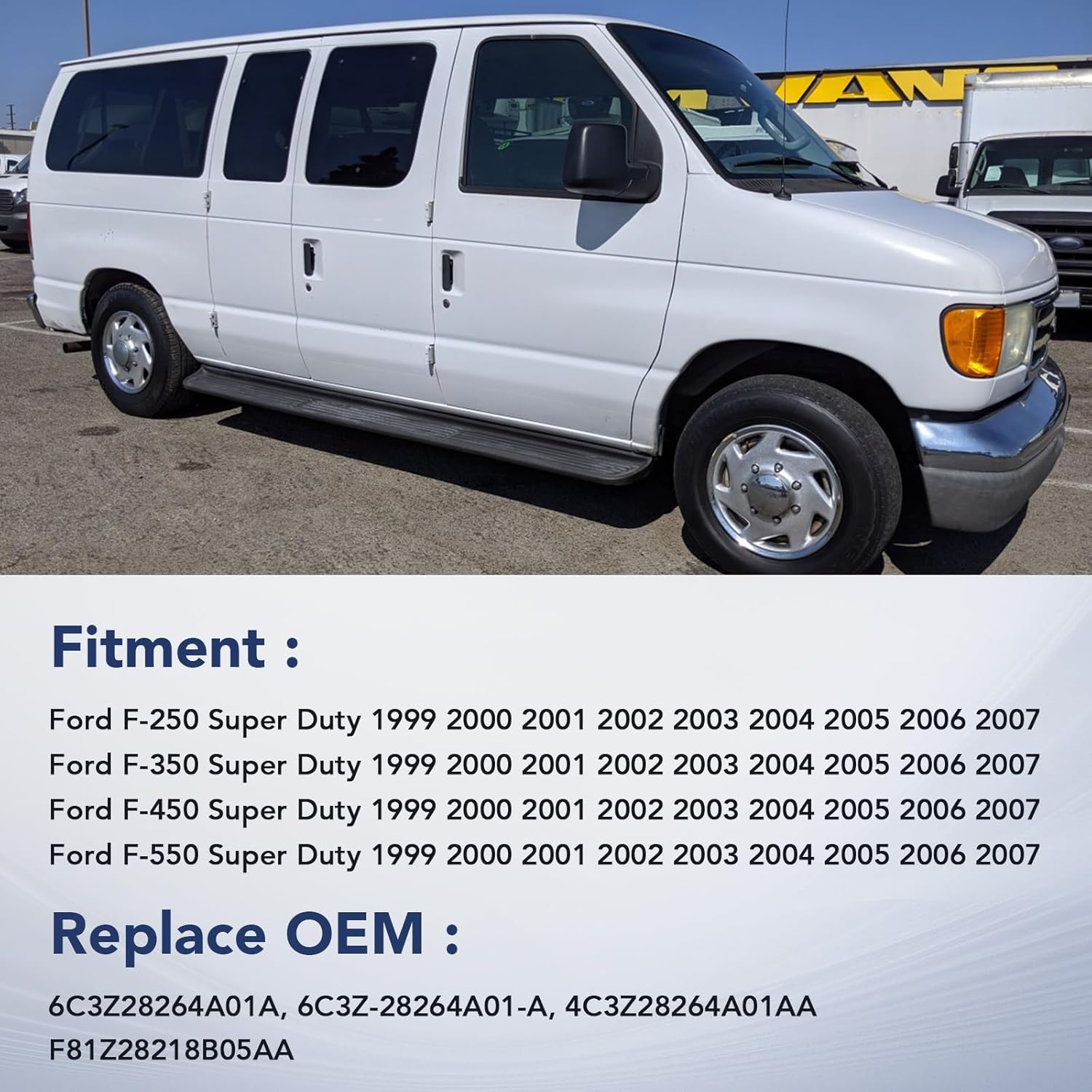 Rear Left Driver Side Door Lock Latch with Cable Fit for 1999 2000 2001 2002 2003 2004 2005 2006 2007 Ford F250 F350 F450 F550 Super Duty, Upper and Lower Locking Latches Assembly 6C3Z28264A01A