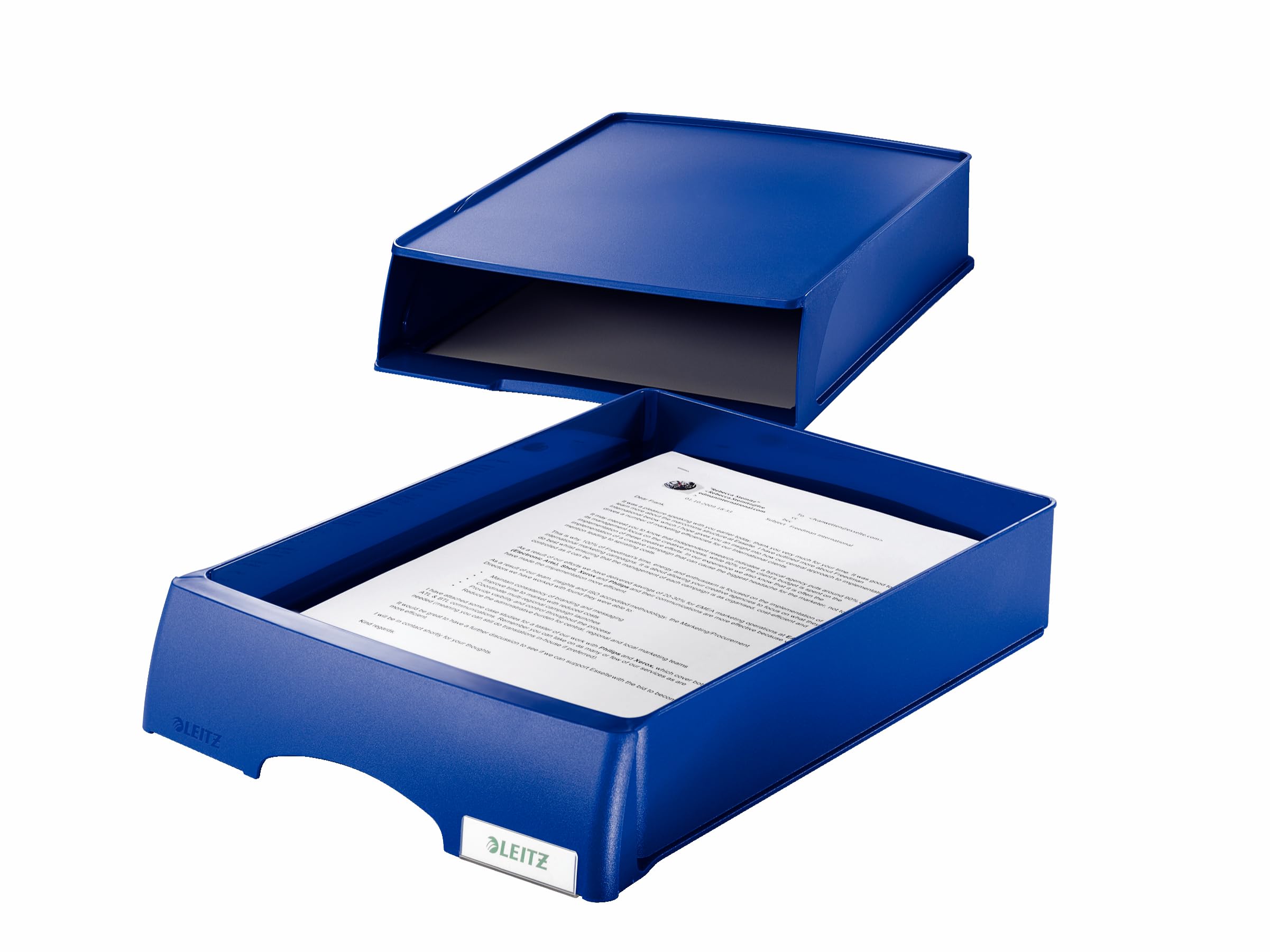 Leitz Szuflada do kosza na listy A4, 4 sztuki, czarna, seria Plus, 52100095