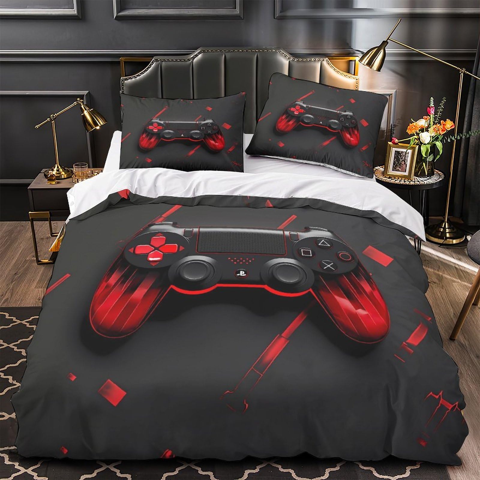 Housse de couette 200x200 microfibre ultra douce au fini haut de gamme effet 3D