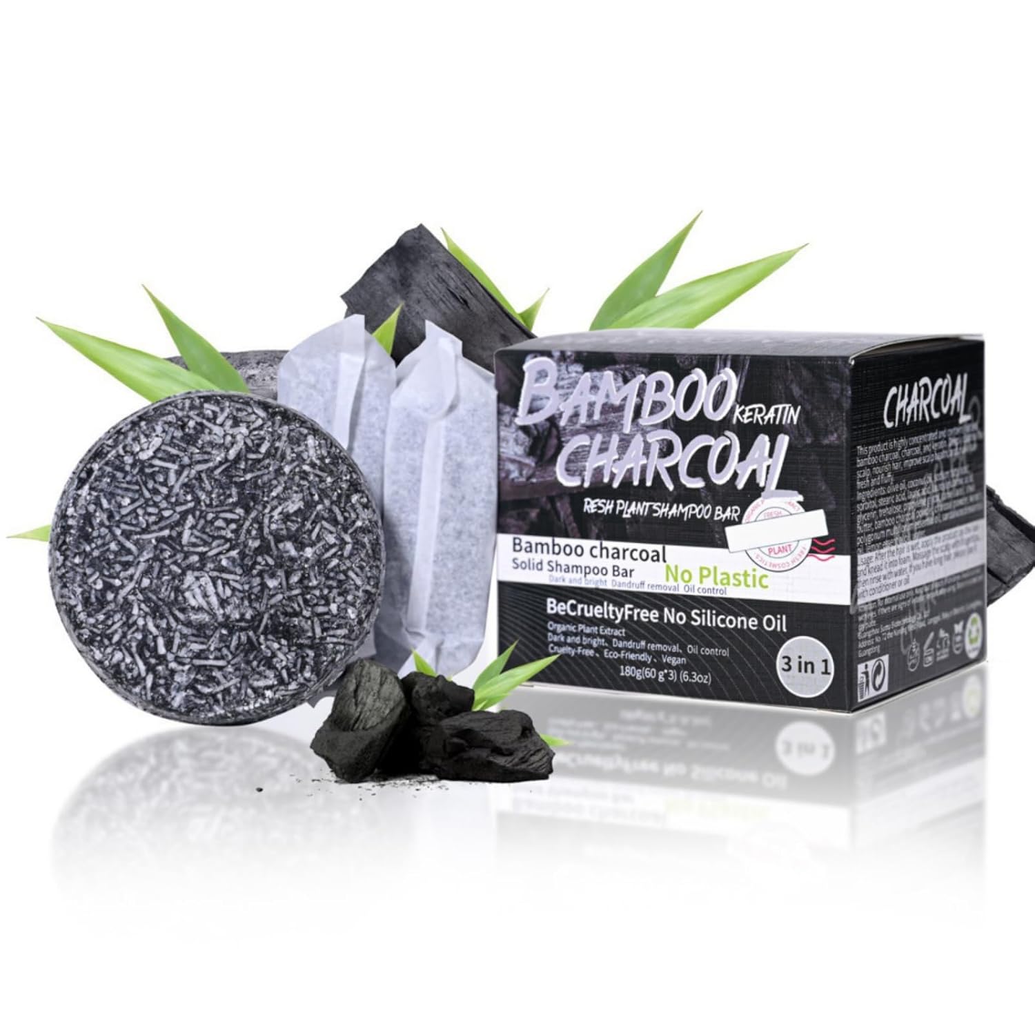 Hair Growth Shampoo Bar, Prevent Hair Loss Deep Cleansing Shampoo Bar for Fine & Oilly Hair & Scalp with, 0 Silicone Oil 3.4 oz (5 pack 3.4 oz, Rosemary)