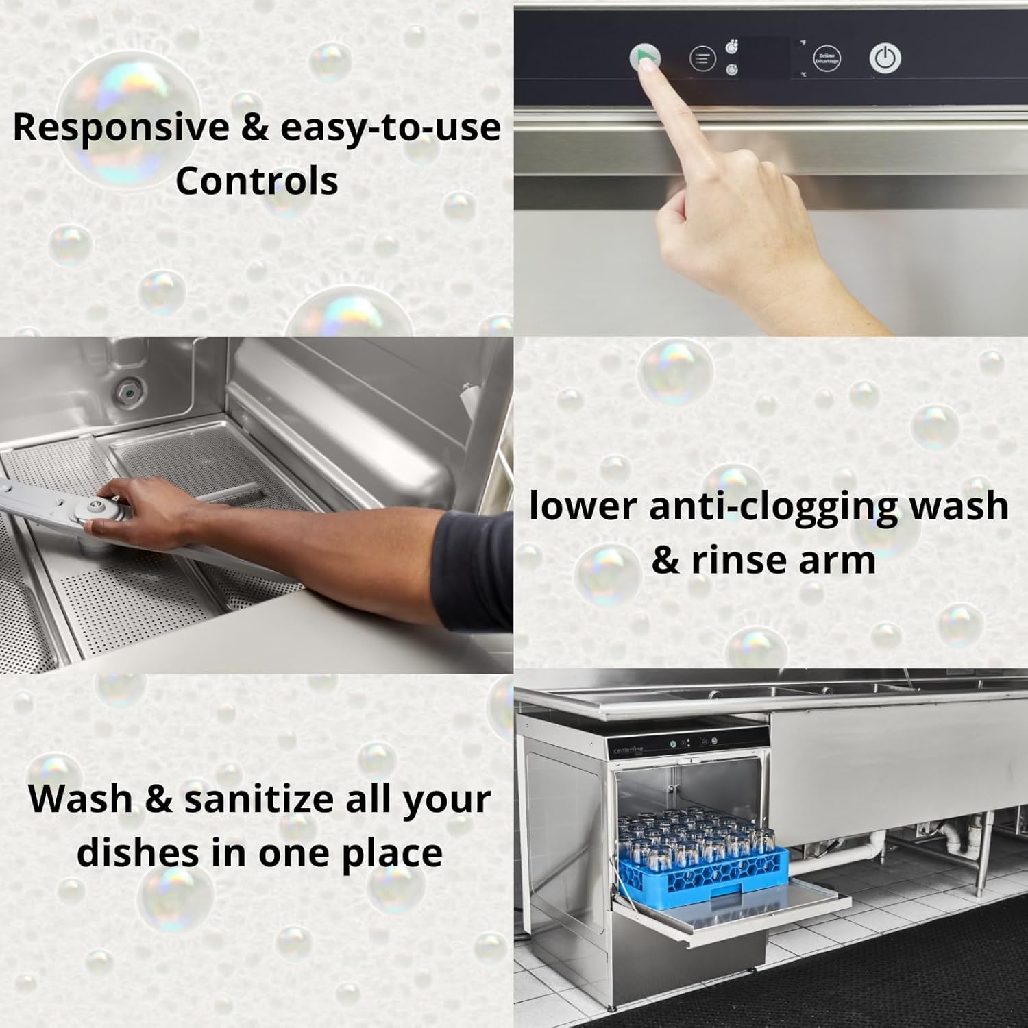 Commercial Undercounter Glass Dishwasher, Centerline Series by Hobart