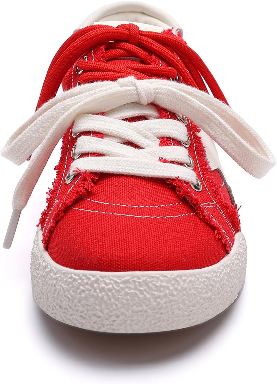 Women’s Fashion Star Sneakers, Lace-Up Low Top Cowhide Suede Casual Shoes, Breathab... - Image 6