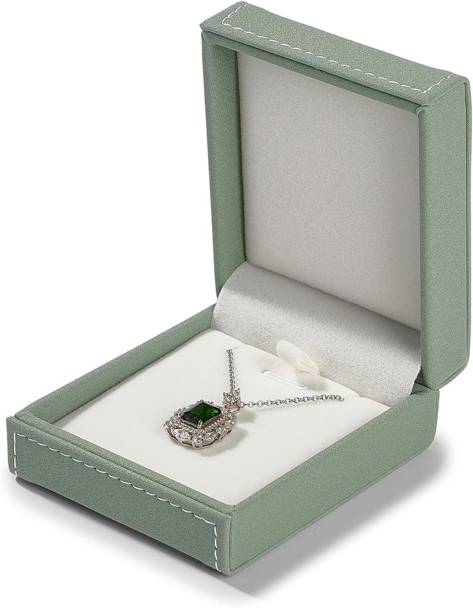 PU Leather Necklace Gift Box Velvet Interior Jewelry Gift Box