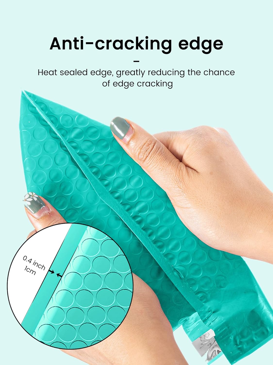 GSSSUSA Bubble Mailers 4x8 Inch 50 Pack Padded Envelopes Usable Size 4x7 Inch Shipping Envelopes Self Seal Small Packaging Shipping Bags for Mailing Jewelry, Small Business, Teal - Image 4