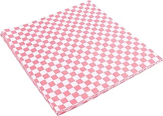 Heritan 100 szt. w kratkę, koszyczek na cukierki, papier do pakowania żywności, odporny na tłuszcz, opakowanie burgerów, czerwony i biały