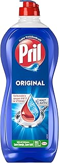 Pril Original (675 ml), Handgeschirrspülmittel mit höchster Fettlösekraft, für sauberes Geschirr auch in kaltem Wasser