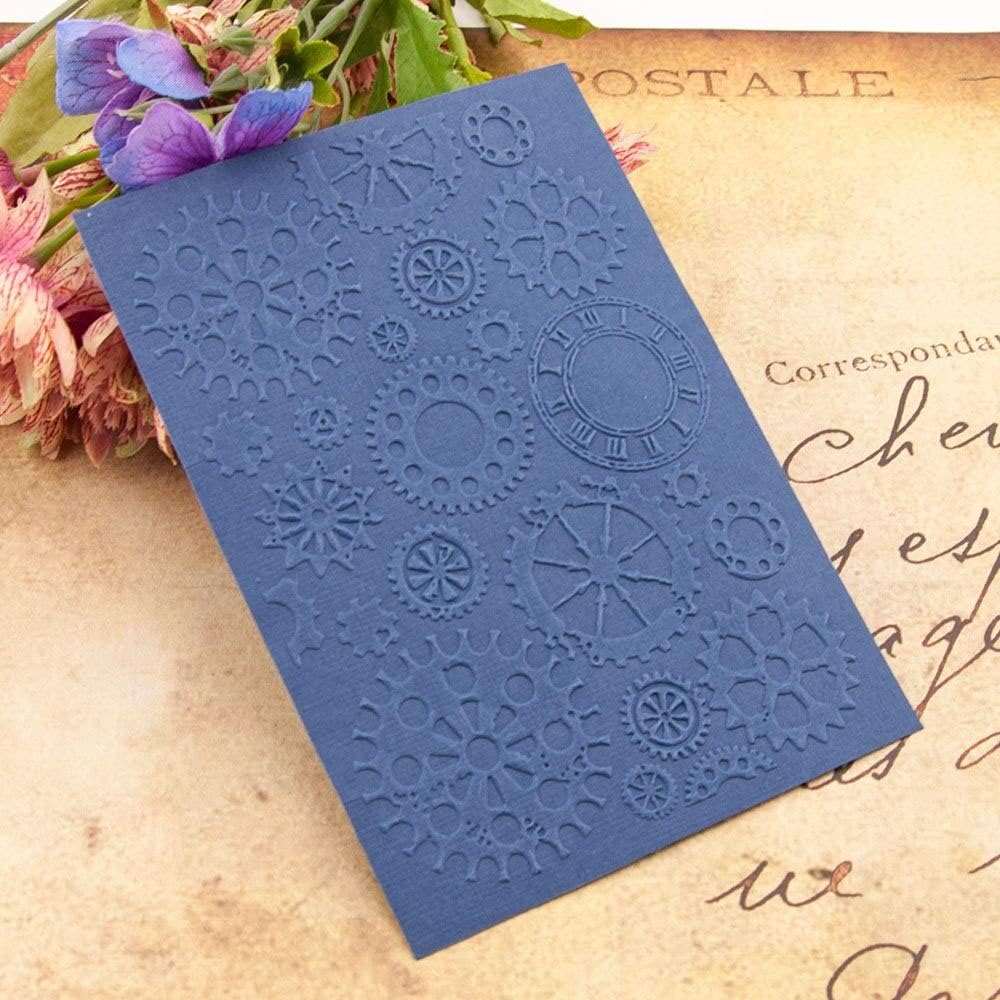 Gear Print DIY Plastic Embossing Folders for DIY Scrapbooking Paper Craft/Card Making Decoration Supplies