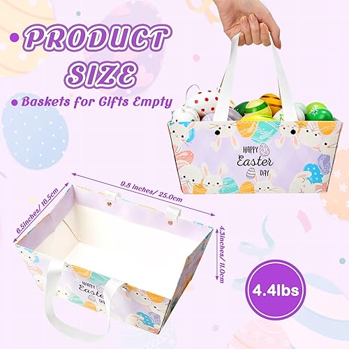 Miniatura 2 de Tuanse 30 cestas de boda para regalo, kit de cesta de regalo vacía a granel con asa, bandeja de cartón kraft con 30 bolsas, bandeja de mercado de 30