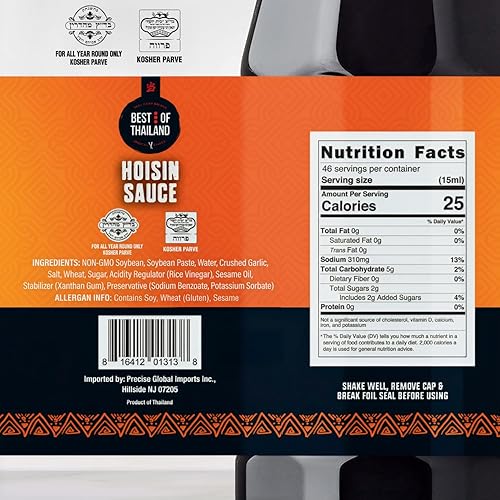 Miniatura 2 de Best Of Thailand Salsa Hoisin  Salsas asiáticas auténticas para cocinar y aderezos de comida  Sin MSG, certificado Kosher y sin grasa  Paquete de 2