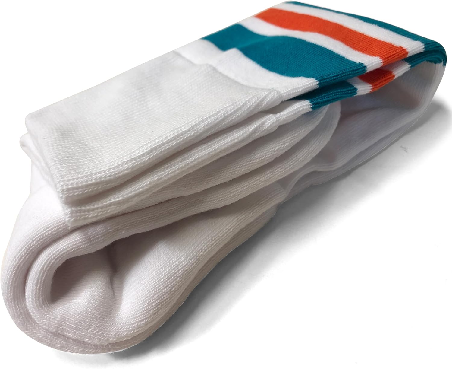 COUVER Men's Cushioned Knee High Sports Striped Socks - Image 5