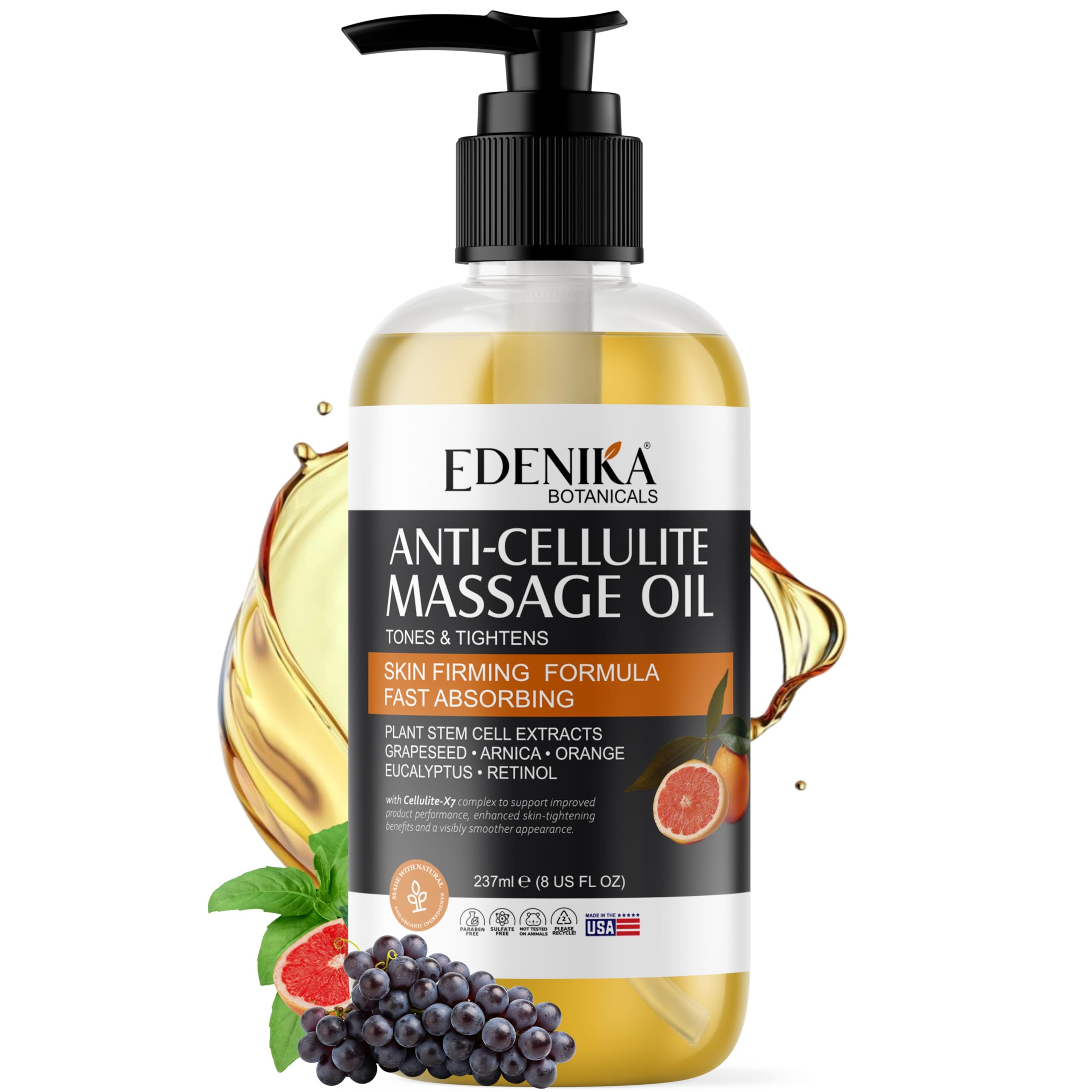 Amazon.com: EDENIKA BOTANICALS Firming Anti Cellulite Massage Oil