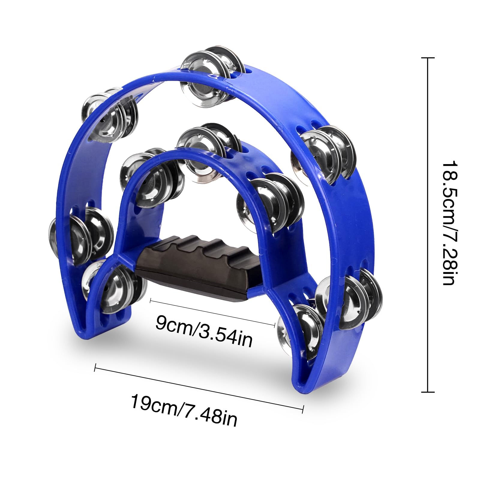 Snapklik.com : Soulmate Tambourine Metal Jingles Hand Held Percussion ...