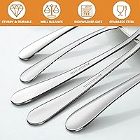 Vista 4 de BEWOS Serving Utensils, 20-Piece Large Serving set, Serving Spoons, Slotted Spoons, Serving Tongs & Forks, Cake Server, Butter Knife, Stainless