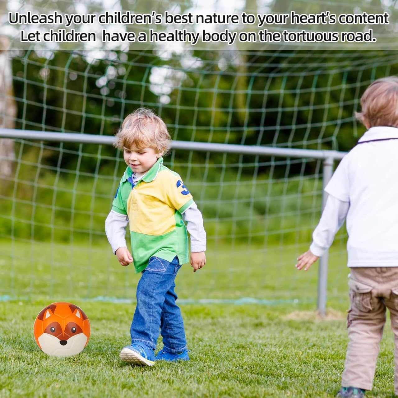 6 Inches Mini Soccer,Cute Animal Design Soft Foam Ball For Kids, Soft and Bouncy,Perfect Size For Kids Playing (Fox) - Image 2