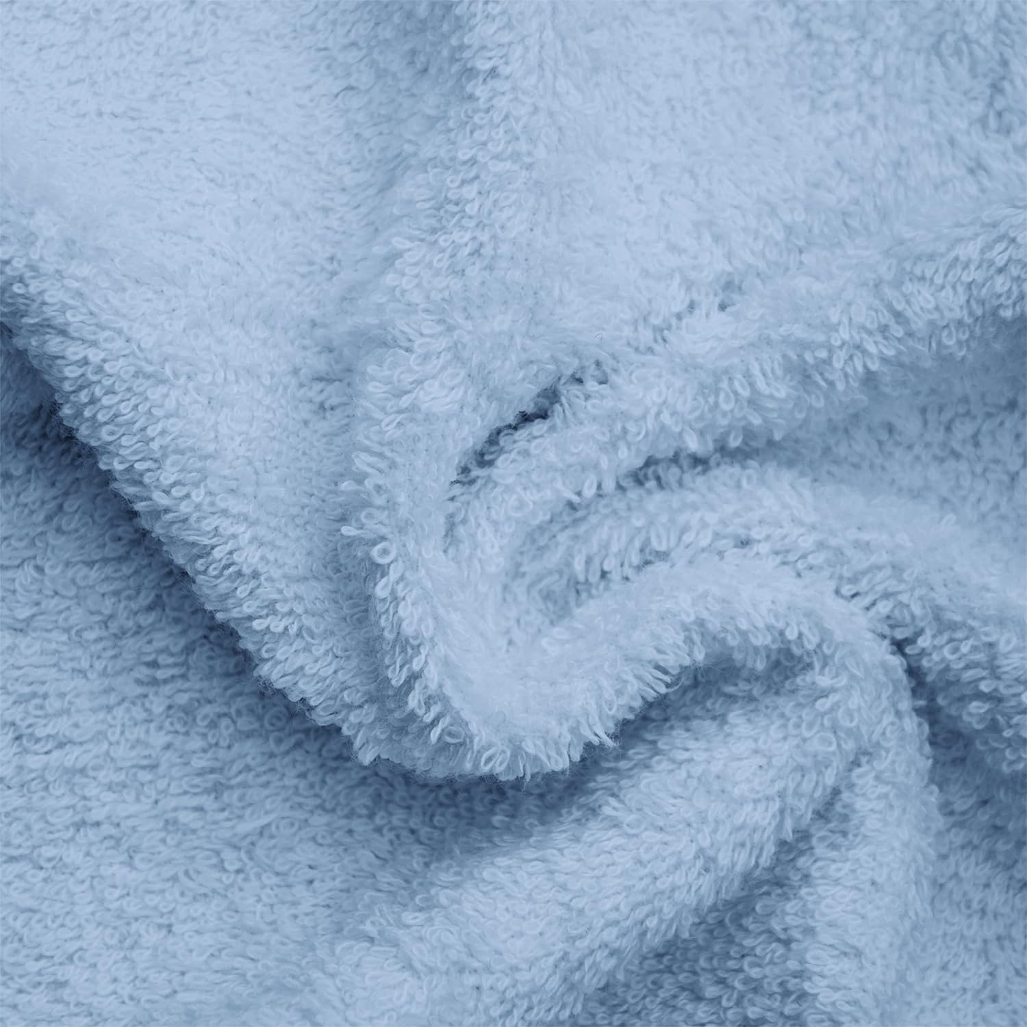 Banzaii 2 Salviette in Morbida Spugna 60 x 40 cm, 100% Cotone di Alta Qualità, Trattamento Super Assorbenza - Azzurro