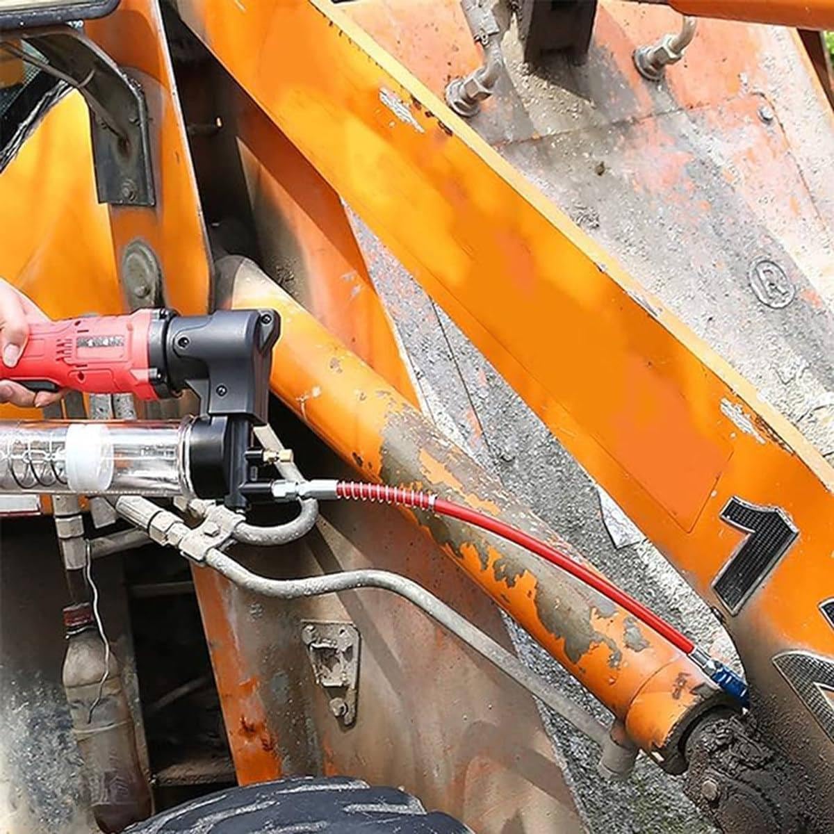 Pistola de grasa eléctrica inalámbrica, herramienta de lubricación recargable para maquinaria agrícola, barcos y camiones