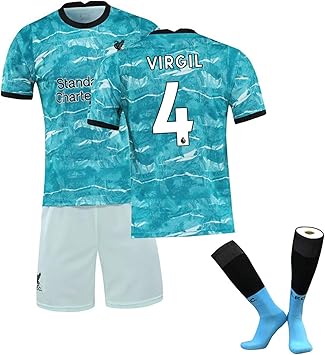 Amazon Co Jp 4人の 男子サッカーユニフォーム サッカークラブの毎日のトレーニングスポーツウェア ファンの好きなバージル スポーツ アウトドア