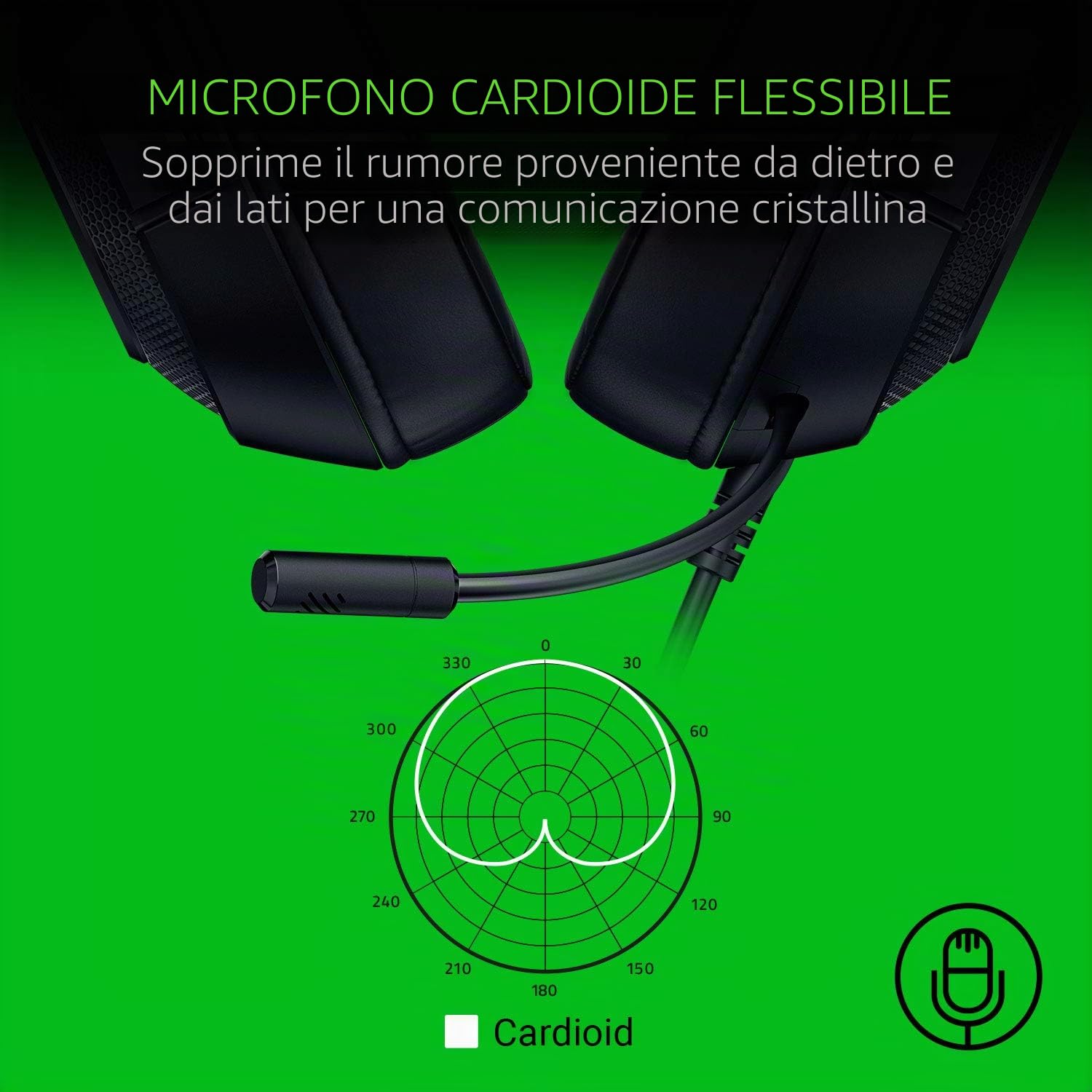 Razer Kraken X Lite Cuffie da Gioco PC Ultraleggere Microfono Cardioide Suono Surround 230g Jack 3.5mm PS4 PS5 Switch Xbox One Xbox Series X|S Nero