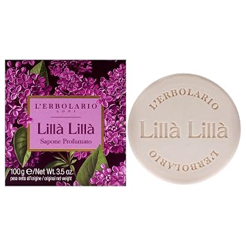 صابون ليربولاريو ليلك ليلا المعطر - بار الصابون يوفر عملية تنظيف لطيفة - صابون الجسم المعطر - غني بزيوت جوز الهند وعباد الشمس والكانولا - صابون معطر للبشرة المرطبة - 3.5 أونصة