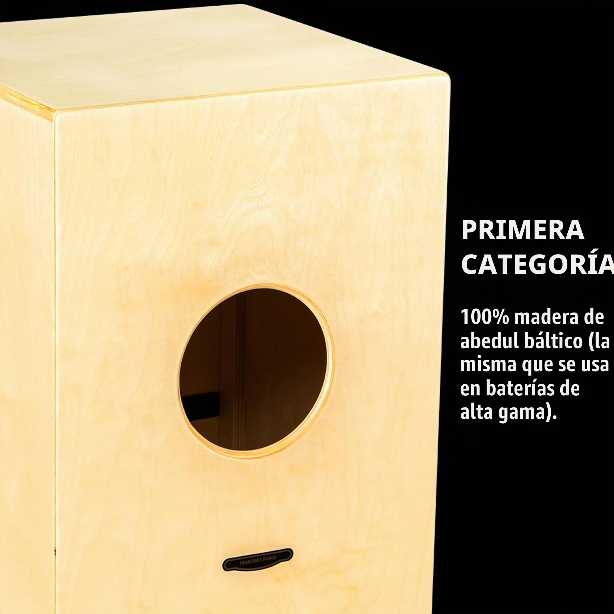 Meinl Percussion HCAJ1NT - Cajón de madera con parche natural