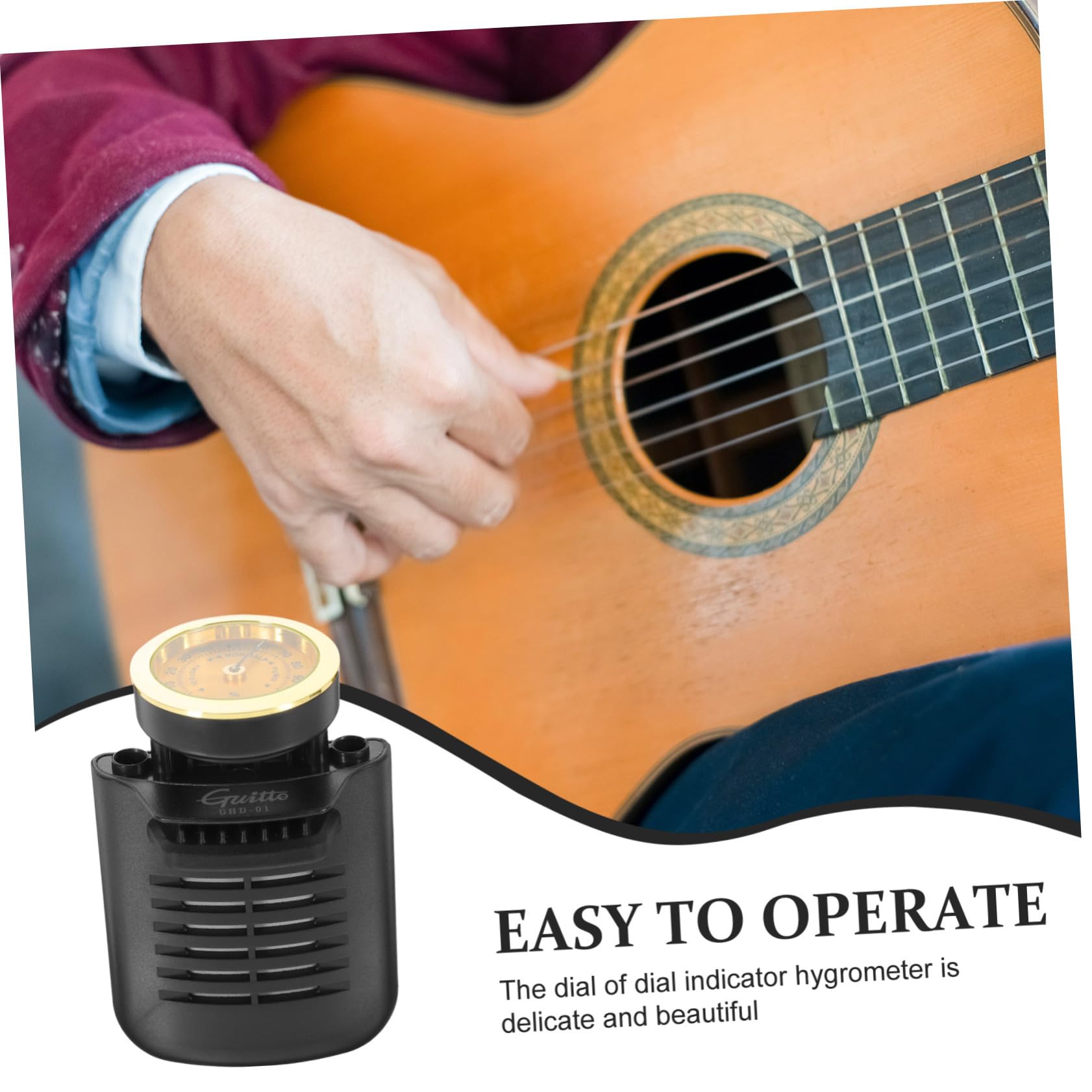 3pezzi Umidificatore Per Chitarra e Folk Controllo Umidità Design Per Prevenire Crepe e Accessorio Per
