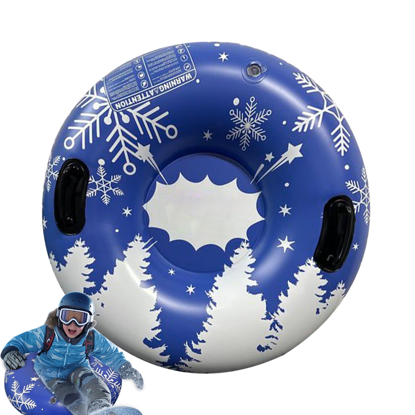 Snow Sled - Winter Inflatable Tubing, Kids Snow Tubing Sled | Heavy Duty Snow Tube, Thickened Kids Sleds, Kids Snow Tubing Sled with Handles, Multifunctional Snow Sleds for Winter Outdoor Sports