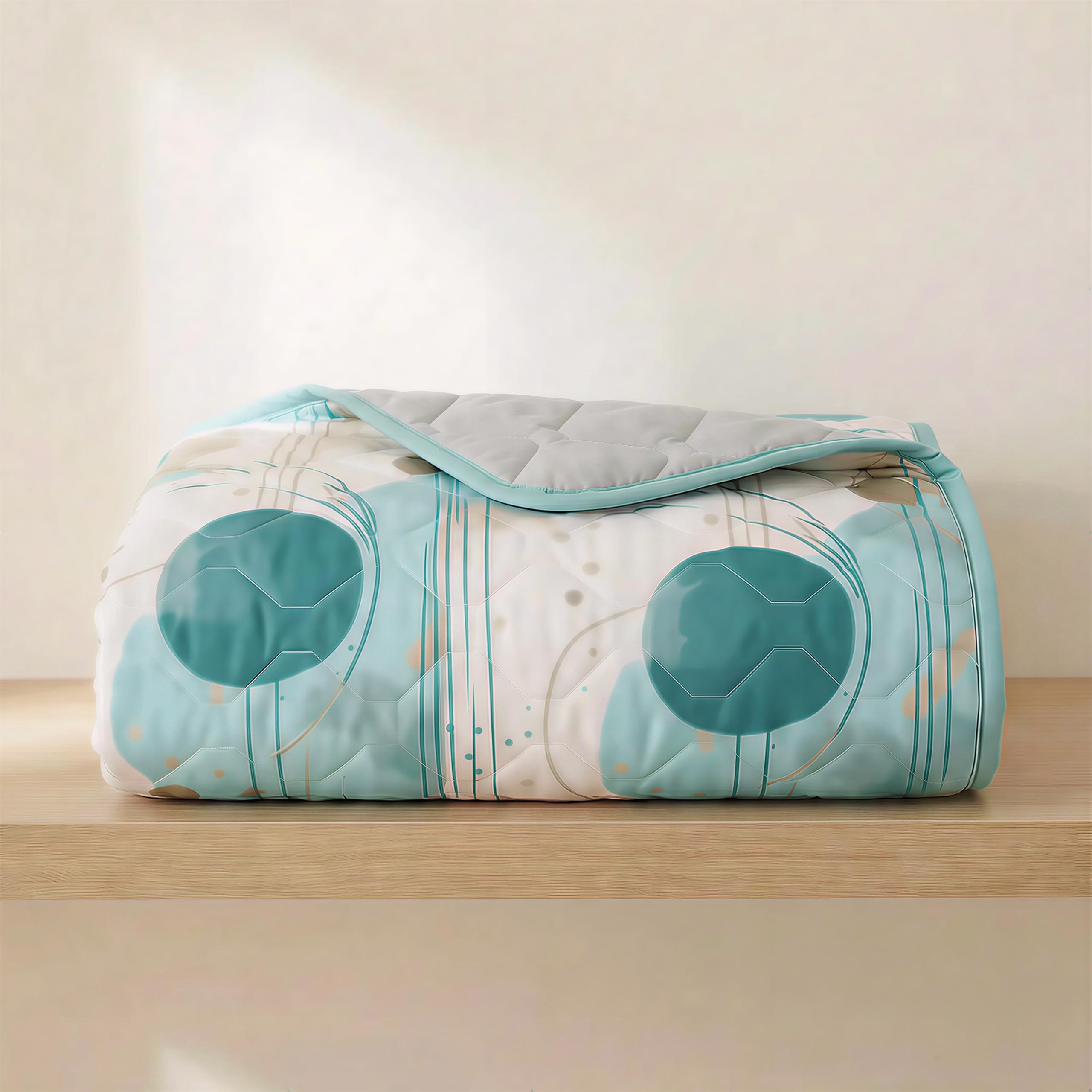 Mahome Trapuntino Singolo Primaverile Estivo in 100% Puro Cotone 170x260 cm Leggero Double Face - Copriletto Trapuntato morbido Traspirante Anallergico - Made in Italy – Inciso Verde - 2