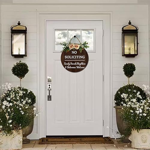 Miniatura 3 de Isaric Letrero de madera de bienvenida de 12 x 12 pulgadas para puerta delantera, familiares, amigos, vecinos y entregas, para decoración de corona