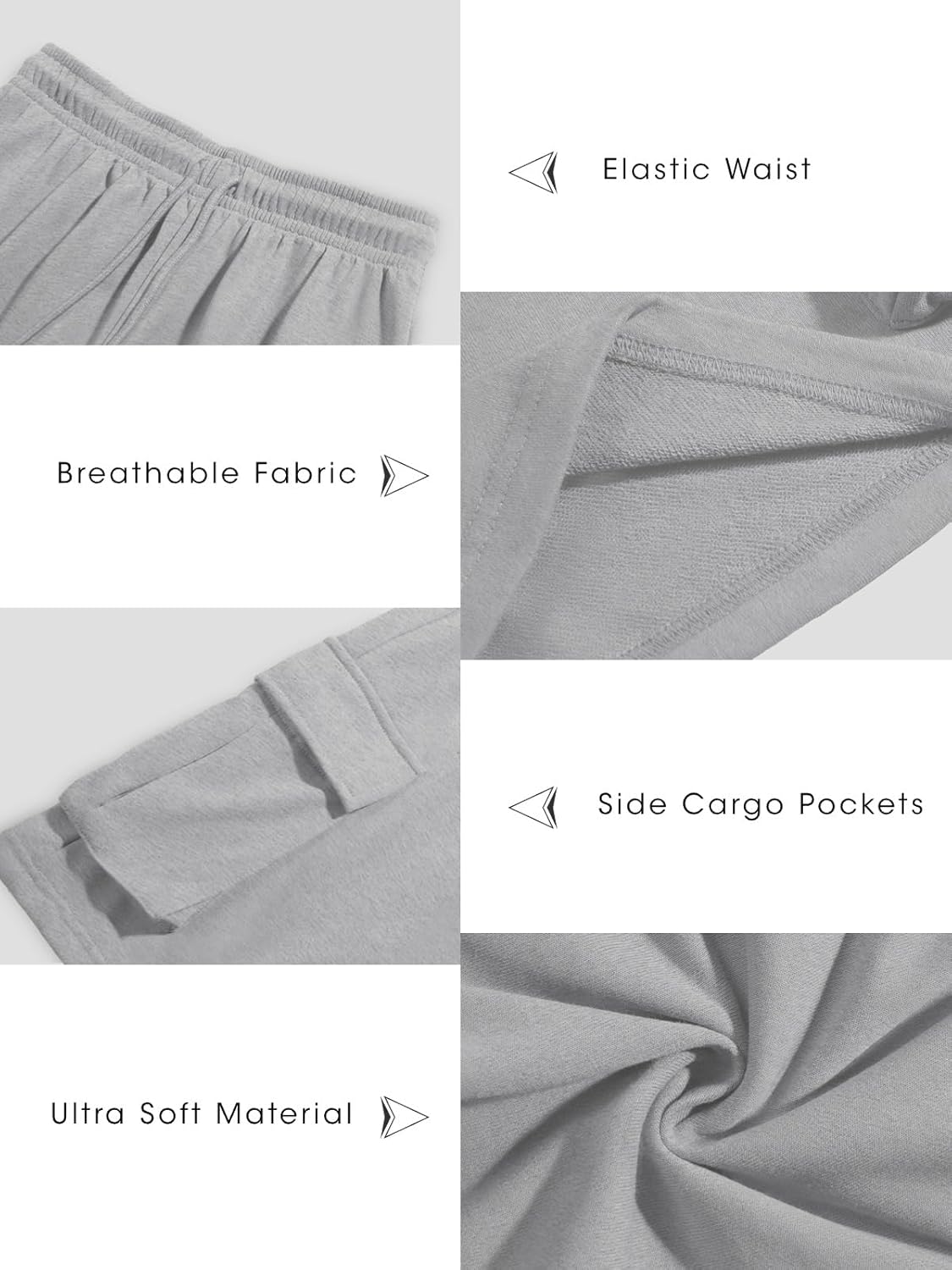 Fisoew Sweat Shorts for Women Casual Summer Drawstring Cargo Short Athletic Running Workout Baggy Shorts - Image 5