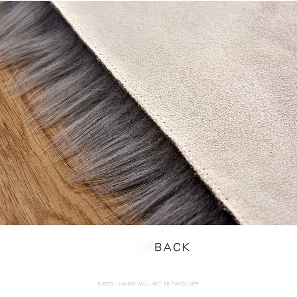 Faux Peau de Mouton en Laine Tapis,Moquette de Canapé Coussin Fourrure Artificielle,Tapis en Fourrure synthétique, Fluffy Soft Longhair Décoratif Coussin de Chaise Canapé Natte