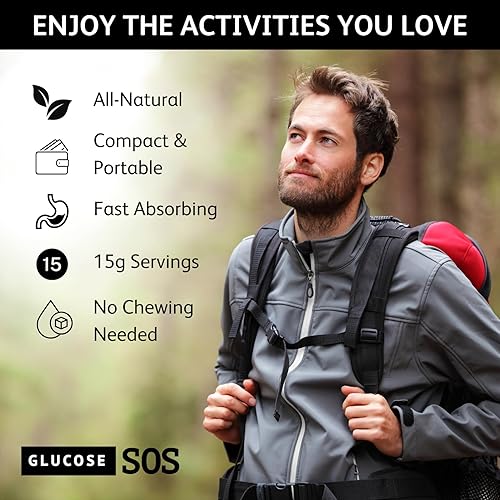 Miniatura 4 de Comprimidos de Glucosa SOS que se Derriten Hechos con Polvo de Dextrosa, Puré de Frutas Natural, Azúcar, Comprimidos de Glucosa, Suplemento