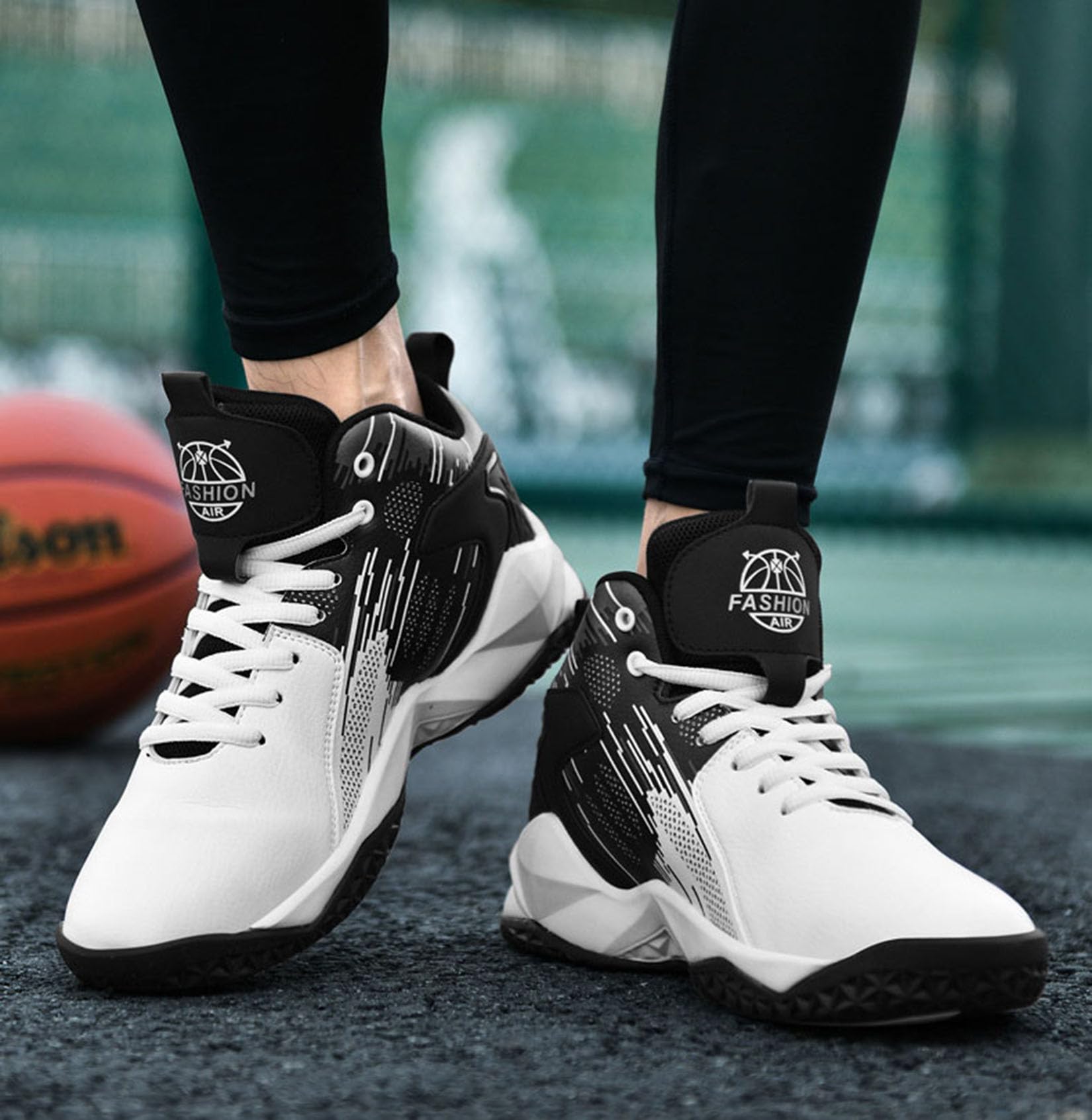 Scarpe da Basket da Uomo, Scarpe Sportive da Uomo, Grandi Scarpe Sportive, Scarpe da Basket Sportive alla Moda(46 EU, Q2)