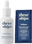 Three Ships - Jelly Drops Serum + Radiance Cream Sachet Bundle | Cruelty-Free, Vegan, Paraben-Free, Sensitive Skin Safe (1 fl oz | 30 mL)