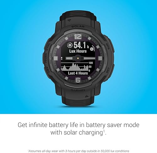 Miniatura 6 de Garmin Instinct Crossover Solar - Edición táctica, reloj inteligente híbrido resistente con capacidad de carga solar, características tácticas