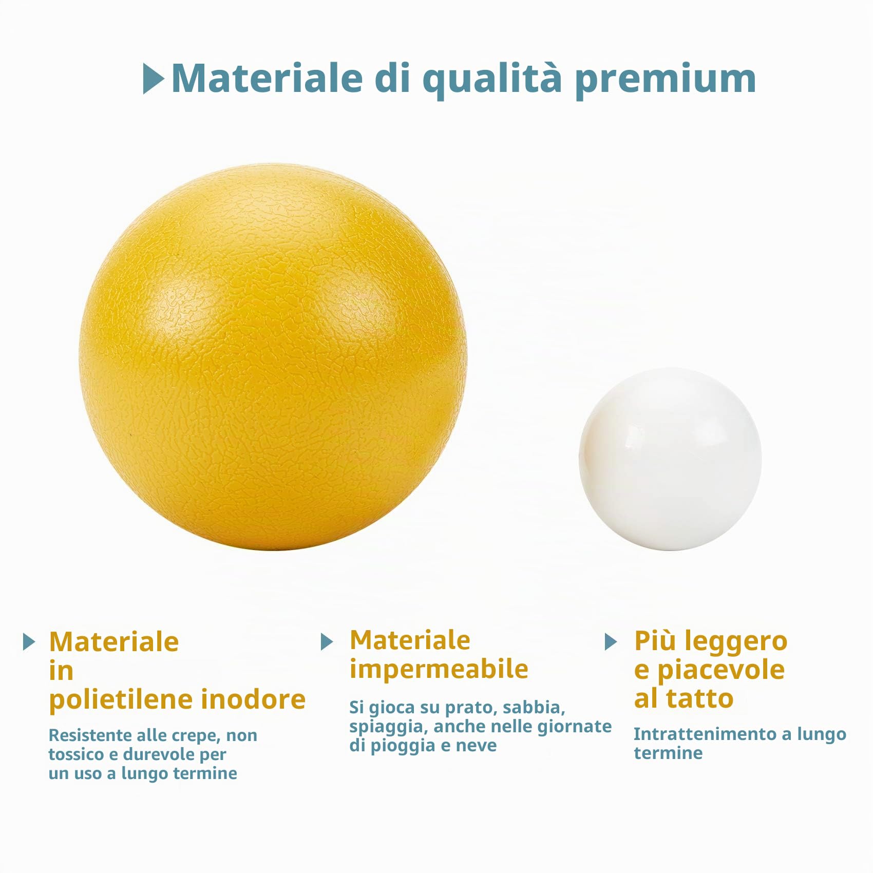 Set per gioco di bocce, set di bocce più leggero da 84 mm con 8 bocce in PE | Borsa per il trasporto | Nastro di misurazione - Giochi da famiglia per esterni per cortile/prato/spiaggia