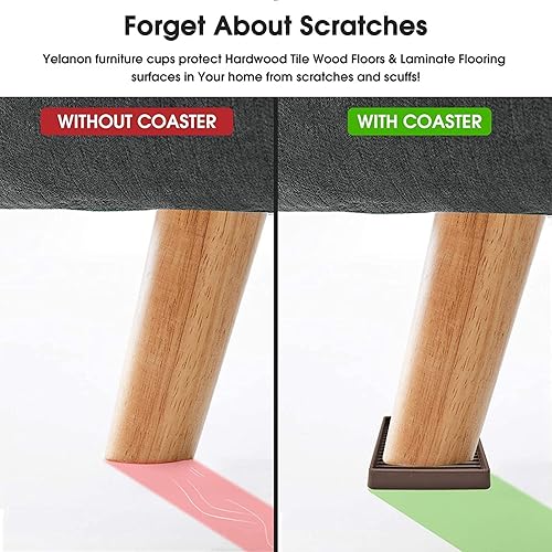 Miniatura 4 de Posavasos para muebles  8 tazas giratorias para muebles de 3 pulgadas  Almohadillas antideslizantes para muebles  Suelos de madera dura  Pinzas
