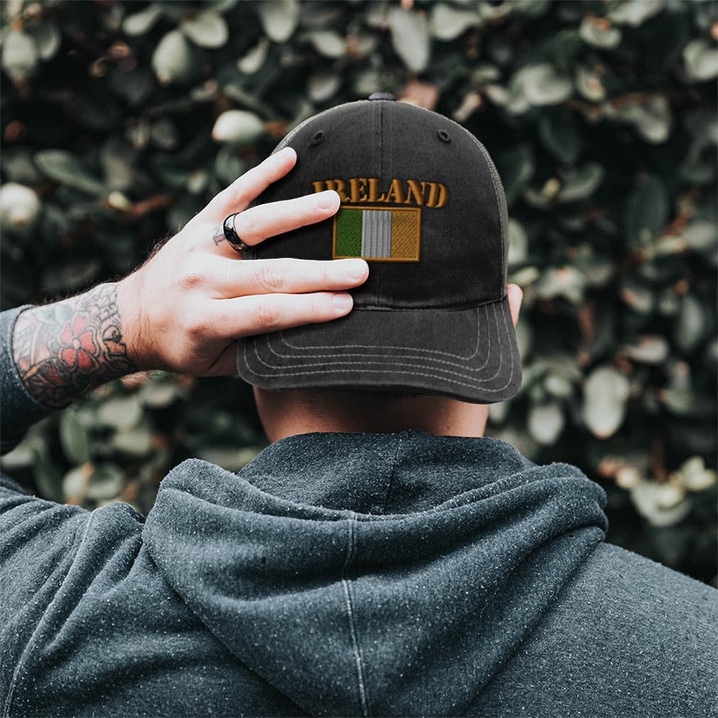 Richardson Soft Mesh Cap Hat Embroidered Ireland Flag St Patty St Patrick Irish Celtic Cotton
