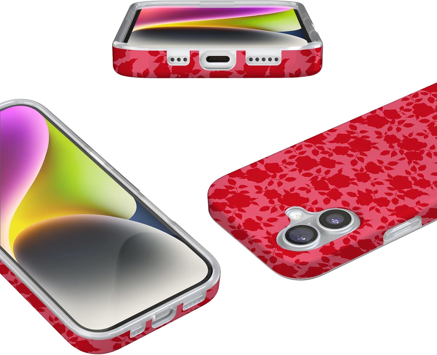 Casely iPhone 17 Case | Rose Garden | Red Aesthetic | Compatible with MagSafe | Classic Ultra Slim Design