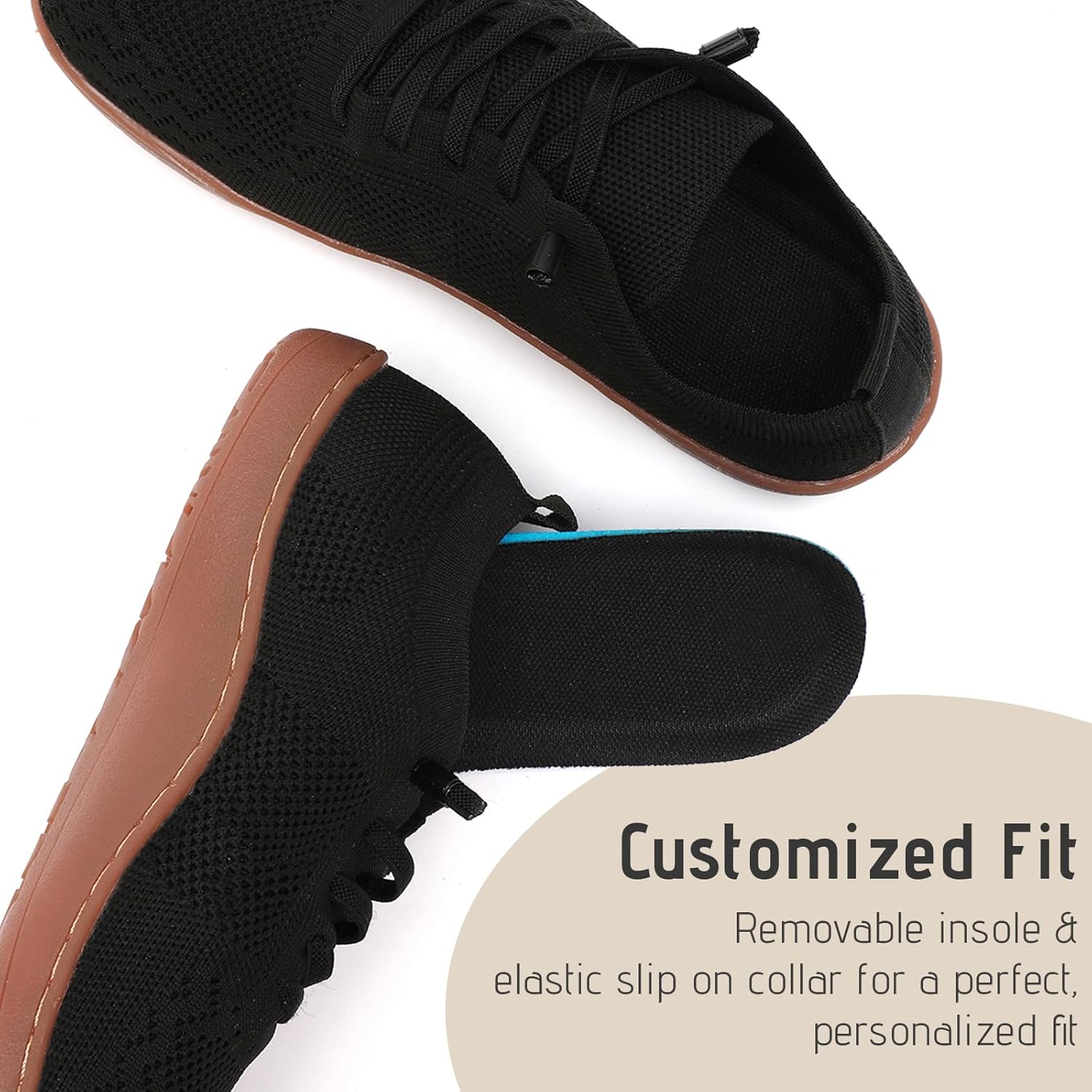 Barefoot Shoes Women Wide Slip-On Barefoot Running Tennis Walking Sneakers Minimalist Breathable Shoes Zero Drop Sole for Workout Gym Travel - Image 6