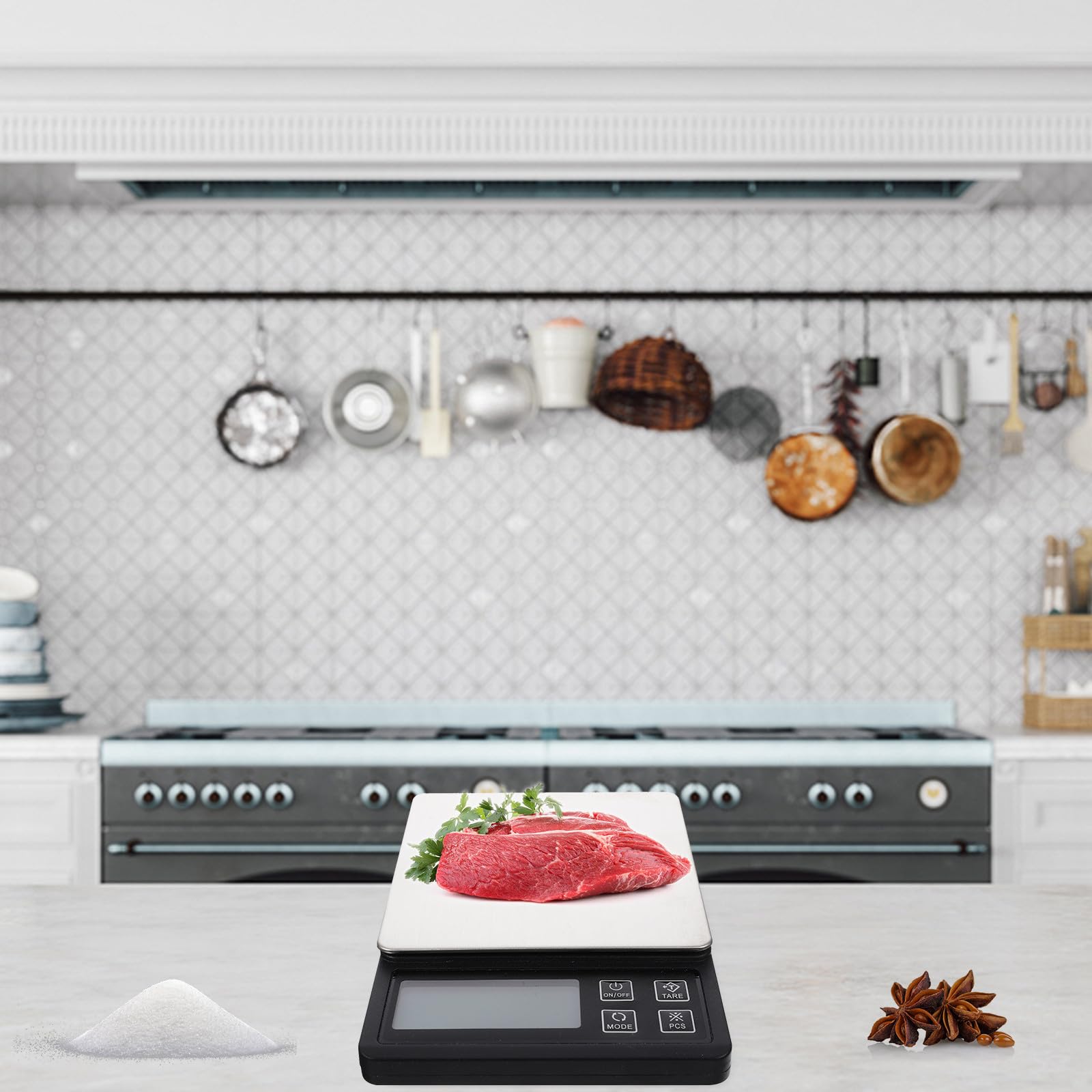 Báscula Digital de Sobremesa para Cocina y Horneado, Mini Portátil