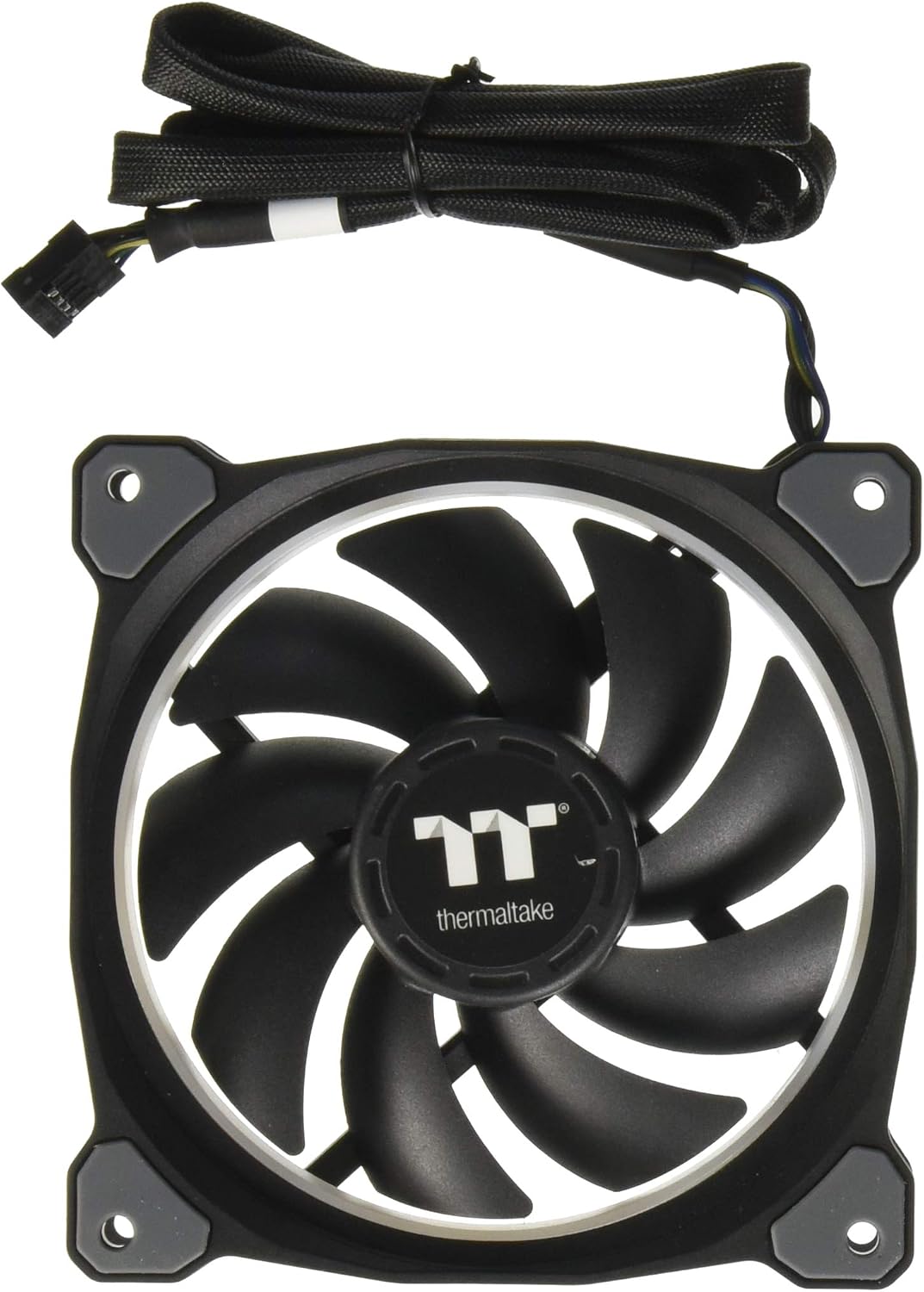 Thermaltake CL-F059-PL12SW-A Riing Plus 12 RGB TT Premium Edition 120mm Software Enabled Circular 12 Controllable LED RGB Riing Case/Radiator Fan