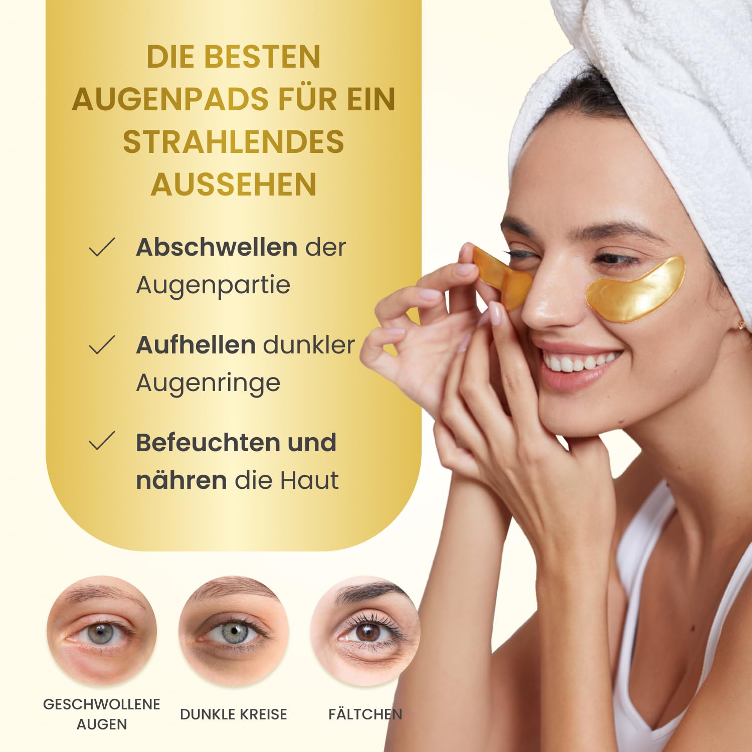 PLANTIFIQUE 20 Paar Augenpads Gegen Augenringe und Tränensäcke & Vitamin C Serum Gesicht Korean Skin Care Anti Aging Gua Sha Massage Face Serum, 30 ml