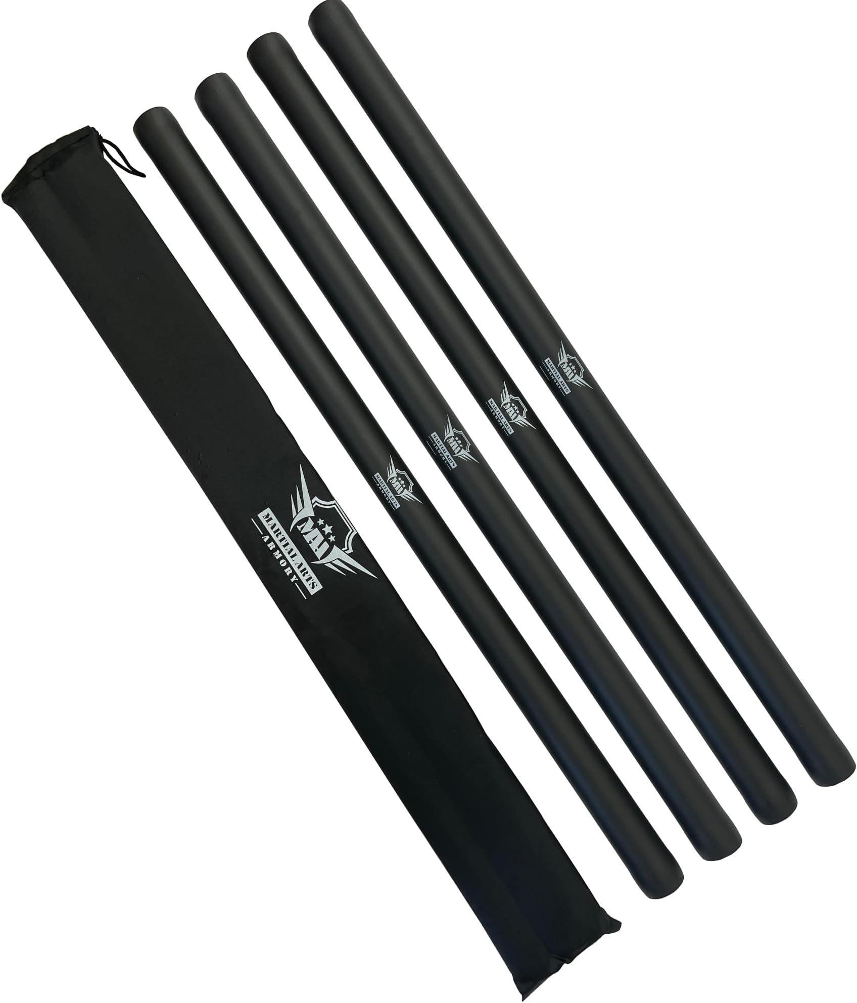 Martial Arts Armory Foam Padded Escrima Sticks for Safe Practice Training with Carry Bag Case - 4 Pack