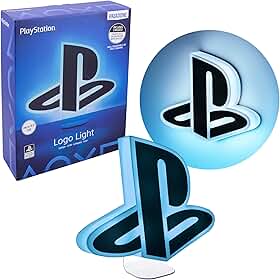 Paladone Luz com logotipo PlayStation – Mercadoria oficialmente licenciada com 3 modos de luz, iluminação de humor reativa ao som para jogos ou decoração de escritório, presente para jogadores