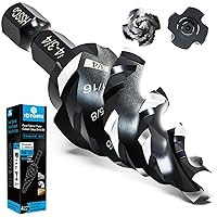 Vista 1 de Juego de brocas escalonadas M35 con cuatro ranuras en espiral de 1/4"-3/4" (9 tamaños), broca escalonada Unibit de 1/4" con vástago hexagonal, broca